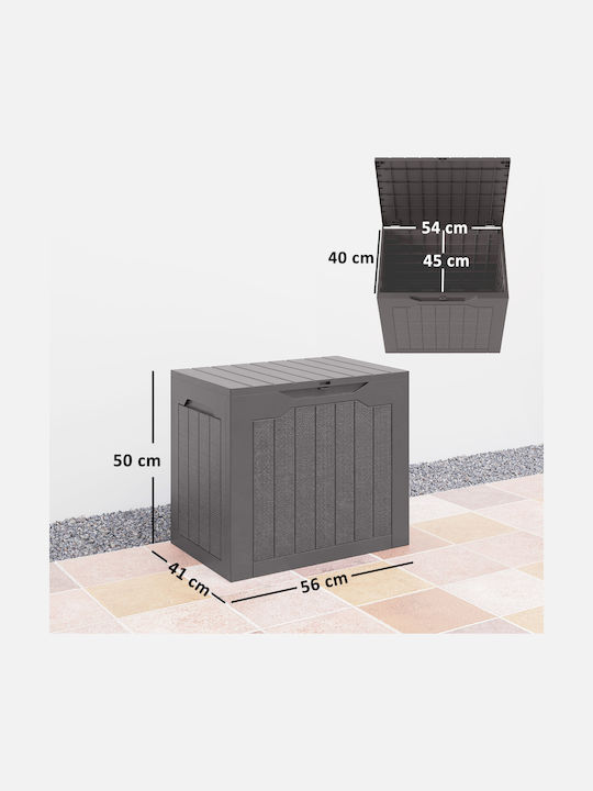 Outsunny Brown Polypropylene Outdoor Storage Box L56xW41xH50cm