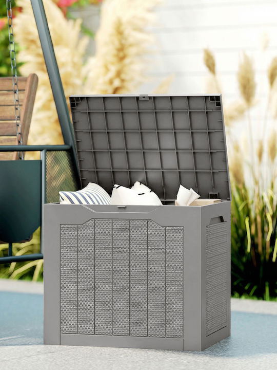 Outsunny Khaki Polypropylene Outdoor Storage Box L56xW41xH50cm