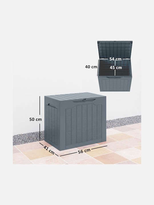 Outsunny Grey Polypropylene Outdoor Storage Box L56xW41xH50cm