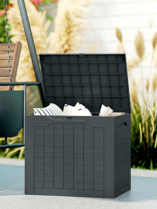 Outsunny Grey Polypropylene Outdoor Storage Box L56xW41xH50cm