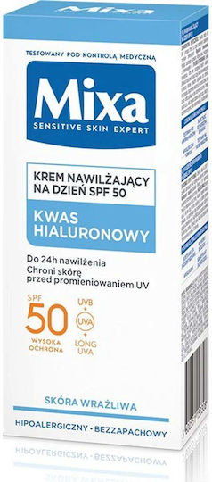 Mixa Cremă Hidratantă De Zi Pentru Față 24h Cu Factor De Protecție Solară 50 Și Acid Hialuronic