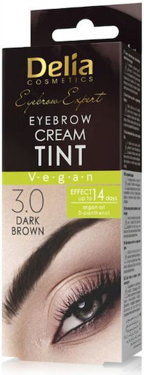 Delia Cosmetics Vopsea Henna pentru Sprâncene Iluminator Dark Brown 3