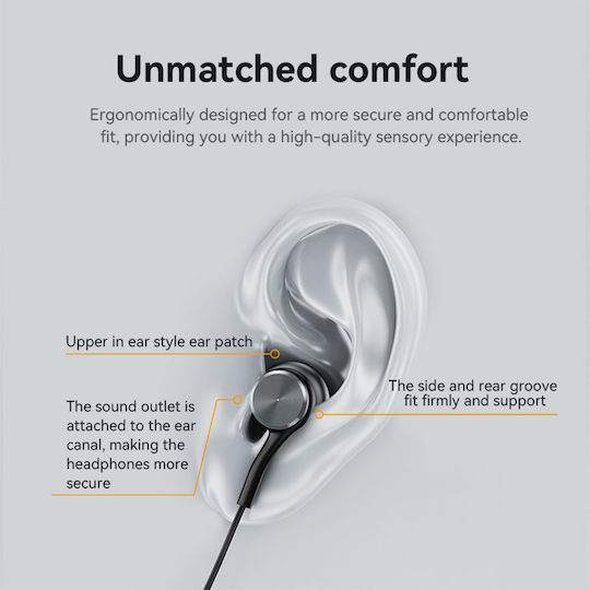 Yesido Yh40 Căști Handsfree In-Ear cu Mufă de 3,5 mm Negre
