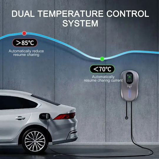 Digital IQ Стенна монофазна зарядна станция 22 kW с вграден кабел 5 m Тип 2 (DIQ EV WCH 93222)