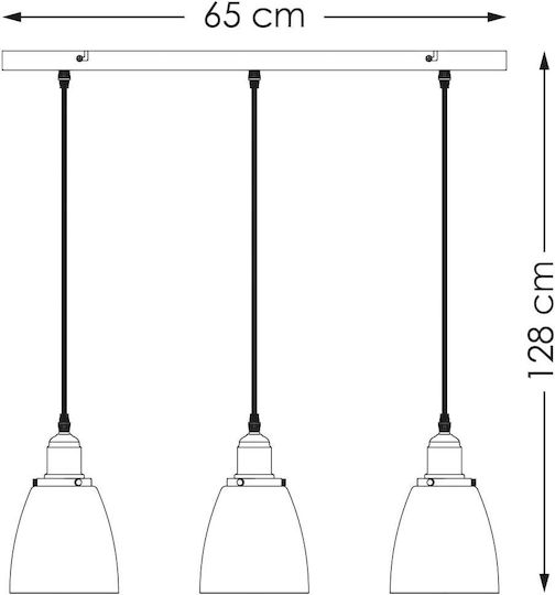 Lampa Κρεμαστό Φωτιστικό Μαύρο 65x65x128εκ.