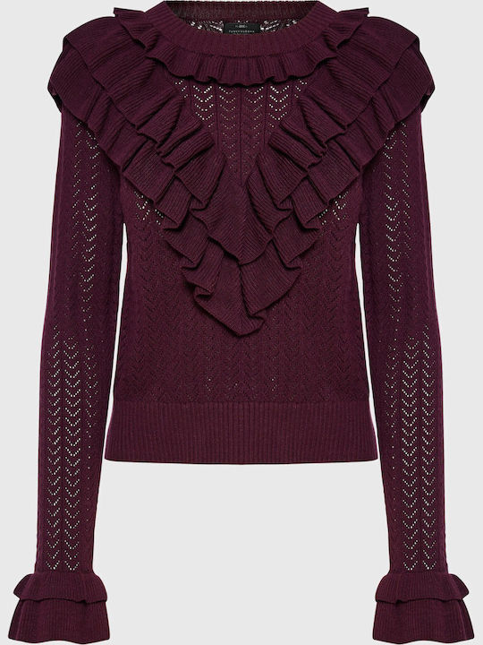 Women's Long Sleeve Purple Sweater