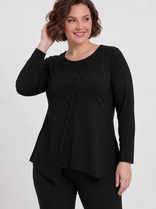 Women's Long Sleeve Black Blouse