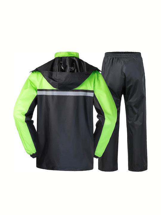 Men's 2-piece Rain Suit Pants Jacket Green M