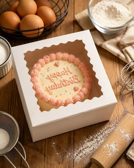 Set mit 5 Boxen 5x5 cm für Kuchen