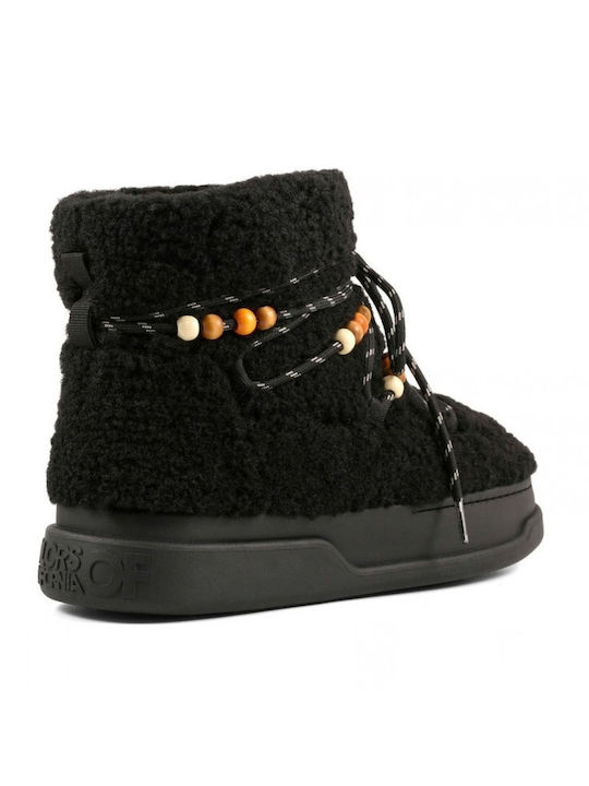Women's Ankle Boots with Black Fur