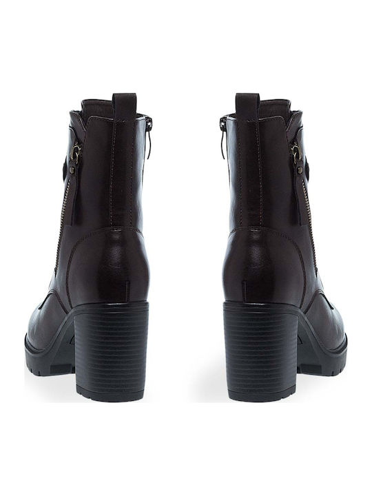 Damen Stiefeletten mit Hohem Absatz Braun