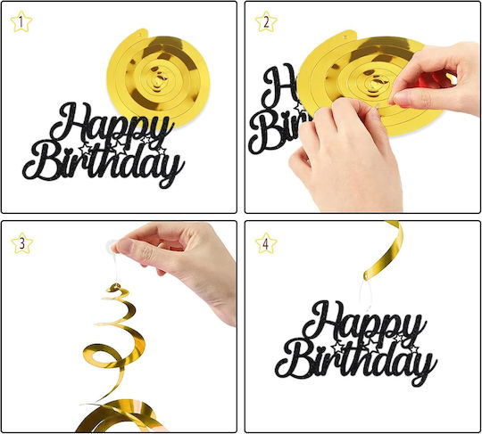 Dekorationsset zum 60. Geburtstag mit Banner und Ballons in Schwarz und Gold Set
