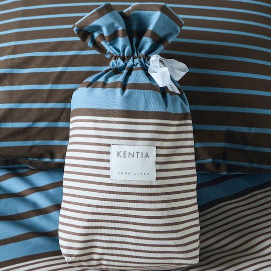 Kentia Esra Σετ Παπλωματοθήκη Βαμβακερή 165x245cm Μονή με Μαξιλαροθήκη Esra 01