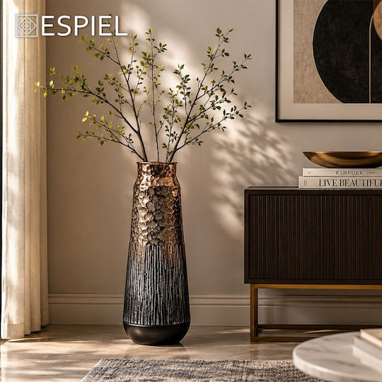 Trends Black Metallic Vase 20x20xH53.7cm Trends Black Metallic Vase 20x20xH53.7cm