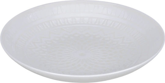 Mplco White Porcelain Soup Plate with 26cm Diameter