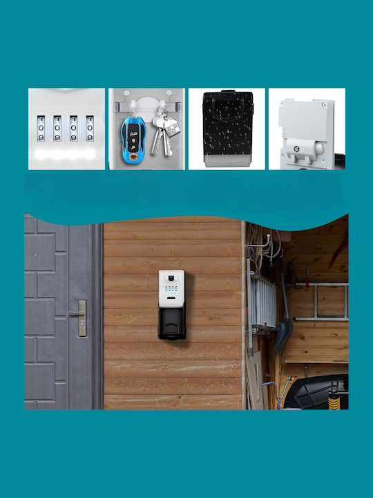4-digit Outdoor Waterproof Solid Κλειδοθήκη με Κλειδαριά