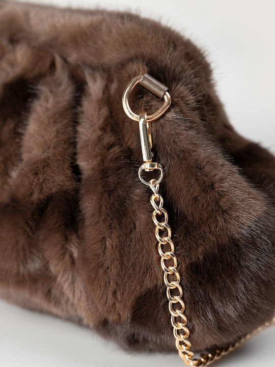 Brown Fur Women's Clutch