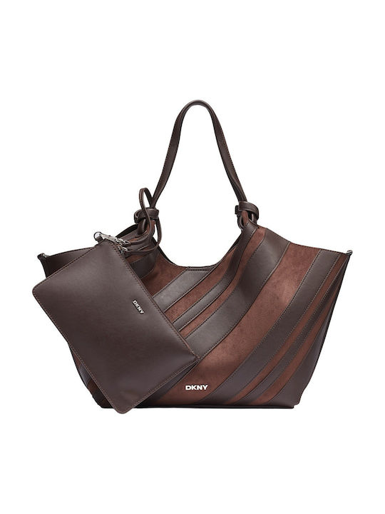 Paula Fabric Women's Tote Bag Suede Brown Suede
