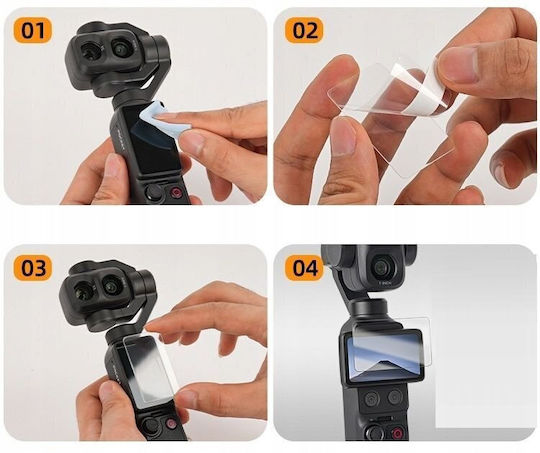 Sunnylife 2x Folie de Protecție pentru Ecran din Sticlă Călită 9h Compatibilă cu Dji Osmo Pocket 4p 4 3 Op4-bhm258-2 Sb12007