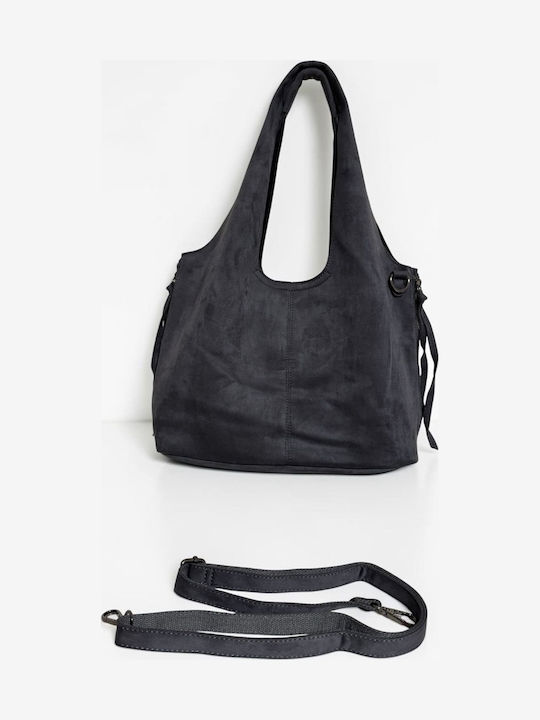 Women's Suede Shoulder Bag Anthracite