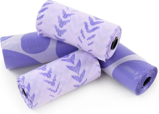 Leopet Pungi Igienice Parfumate pentru Câini, cu Aromă de Liliac, 4 Role x 15 Pungi