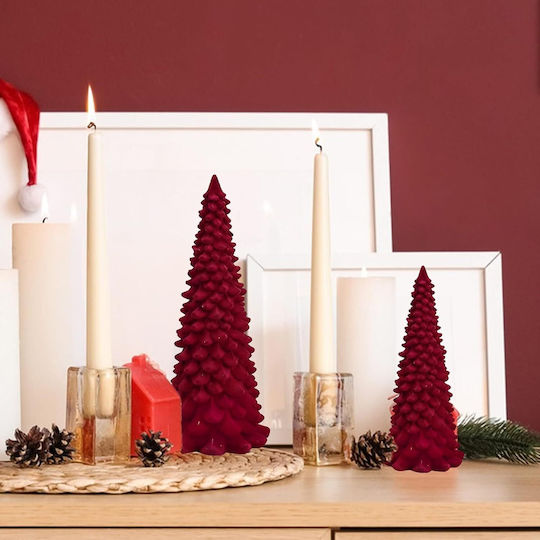 Weihnachtliche Dekoration Kunststoffbäumchen Rot 2 Stück 2er-Pack Künstlich