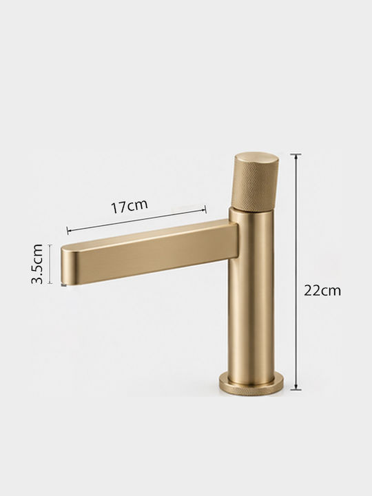 Naron Retro Waschbeckenarmatur Gold