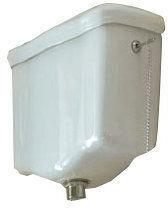Kolossos Wall-Mounted Rectangular Plastic Low-Pressure Toilet Cistern