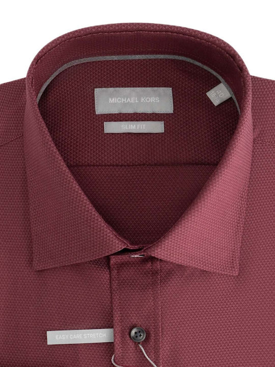 Michael Kors Hemd Slim Fit Burgundfarben