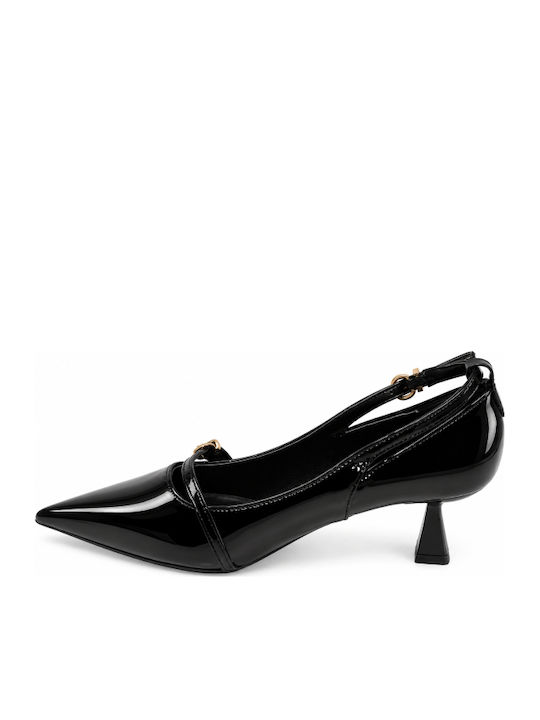 Black Mid-Heel Pumps WI-3241-27HH-Black