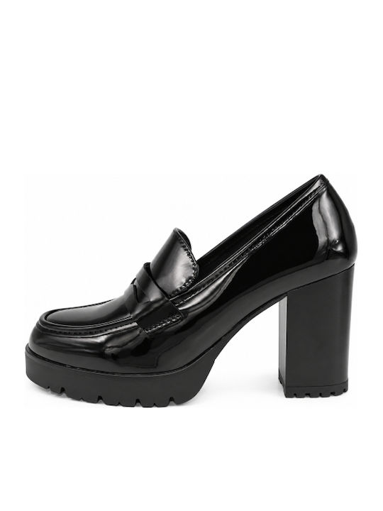 Pumps mit Blockabsatz und hohem Absatz Schwarz WI-YL276-27HH-SCHWARZ