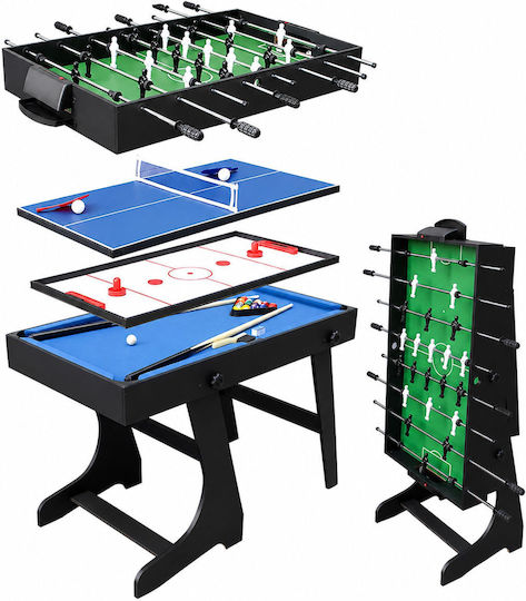 Relaxdays Подова Маса за Air Hockey Мултиигрова Дървена Сгъваема