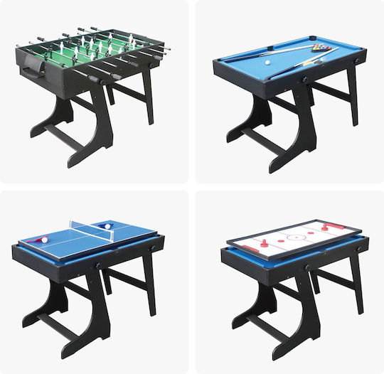 Relaxdays Подова Маса за Air Hockey Мултиигрова Дървена Сгъваема