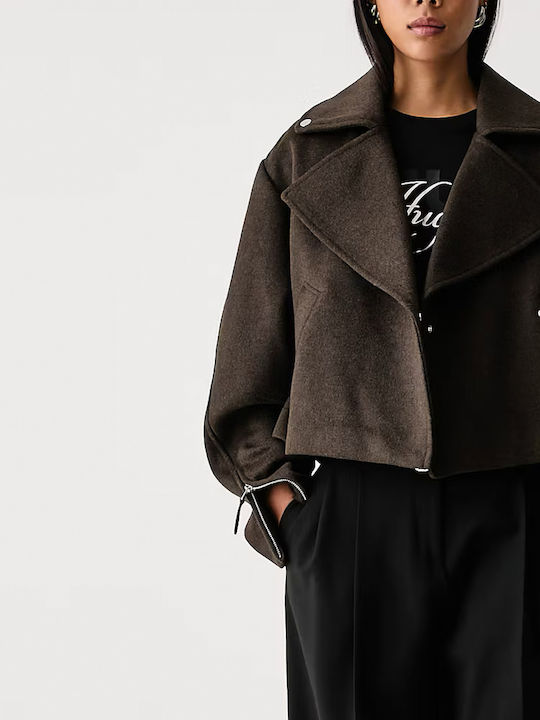 Γυναικείο Biker Jacket Dark Brown