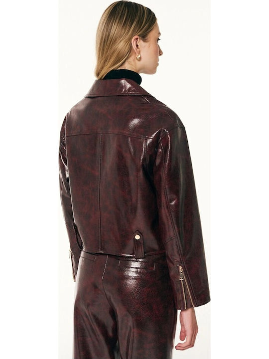Women's Biker Jacket Bordeaux