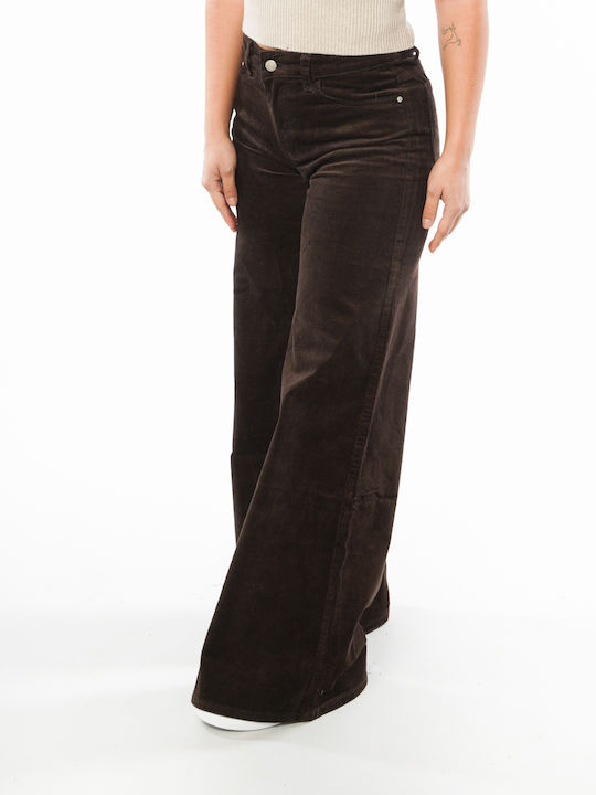 Women's Purple-Plum Corduroy Trousers