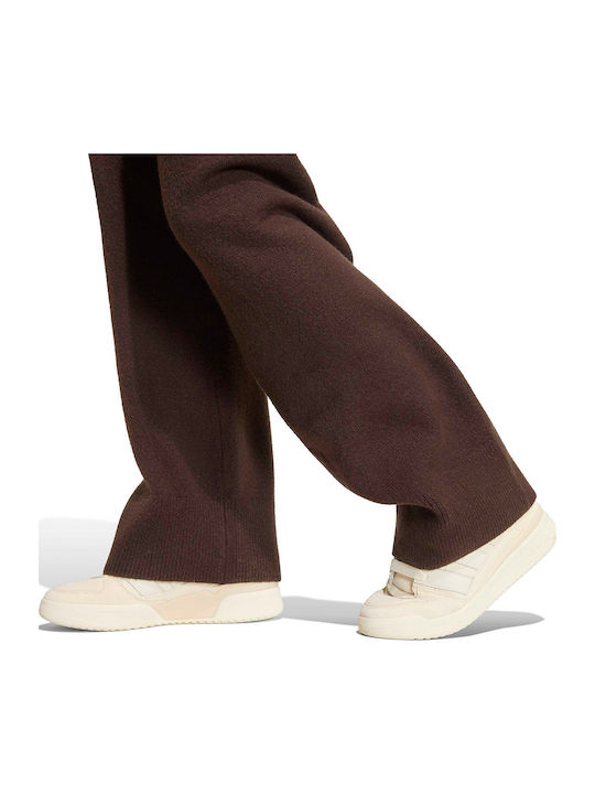 Damen Stoffhose mit Gummibund Braun