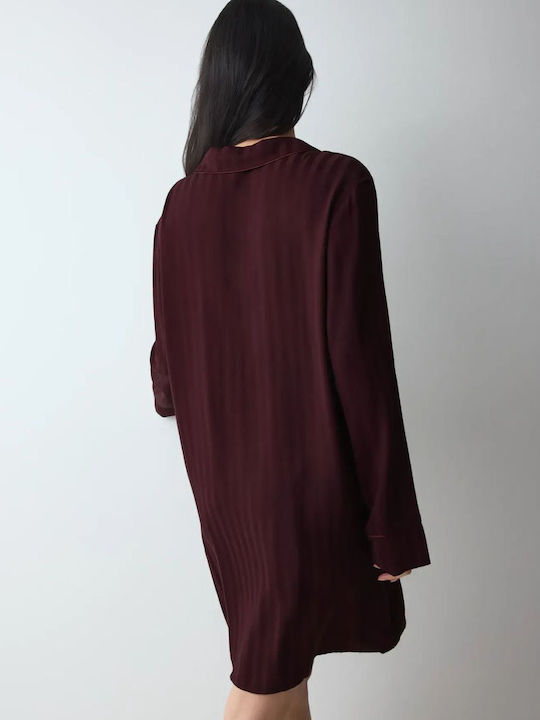 Triumph Winter Women's Aubergine Nightgown Amourette Jacquard Ndw