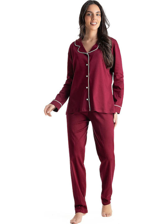 Relax Anatomic Winterliches Damenpyjama-Set Bordeaux 3426028-Bordeaux Relax Anatomic Winterliches Damenpyjama-Set Bordeaux 3426028-Bordeaux