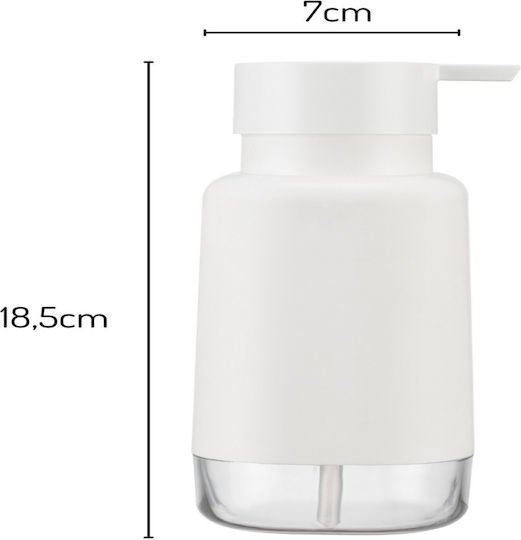 Femmit 2-Piece Bathroom Set Liquid Soap Dispenser & Toothbrush Holder White Minimal