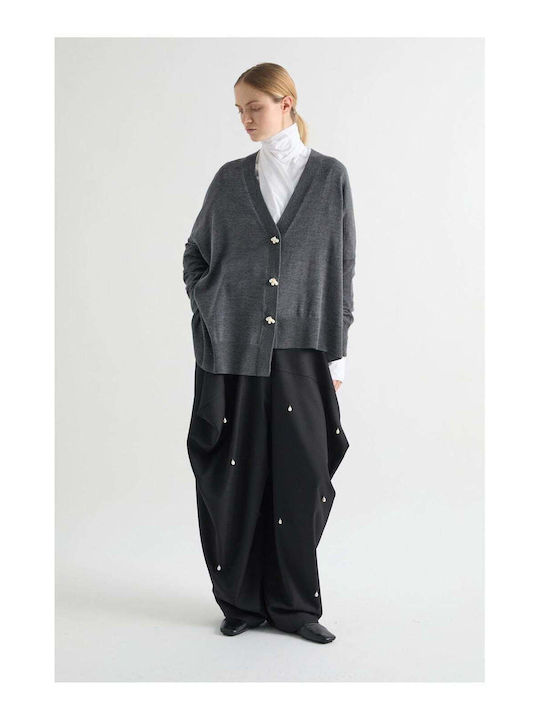 Women's Cardigan with Buttons Grey