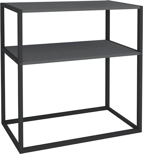 Black Metal Console L90xW33.5xH90cm