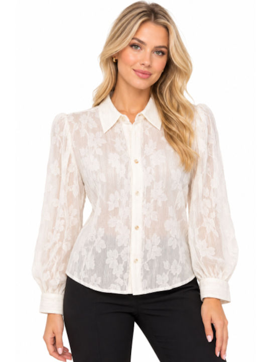 Long Sleeve Women's Shirt White WG-FY-9248-27SH-White