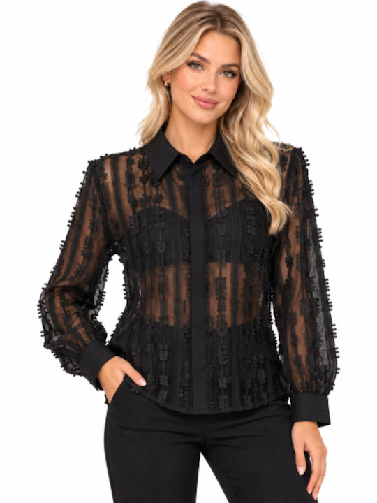Long Sleeve Women's Shirt Black WG-SO0013-27SH-BLACK