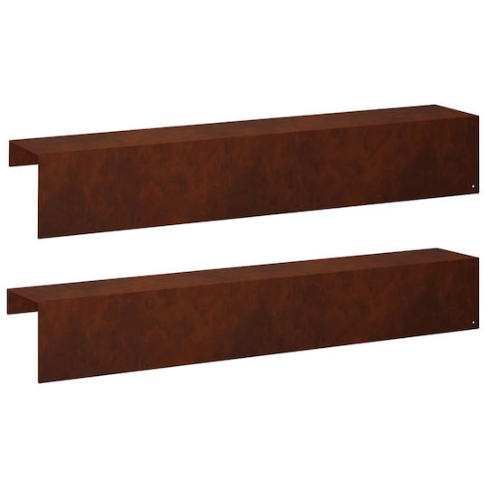 Garden Border Edging 2 Pcs 100 x 15 x 15 cm 8012974 Rusty