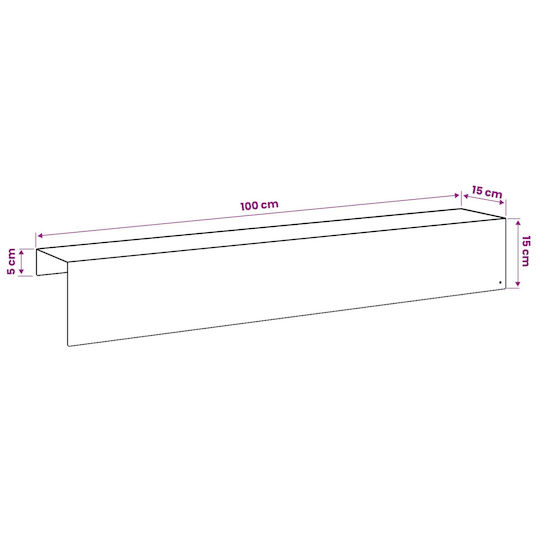Garden Border Edging 2 Pcs 100 x 15 x 15 cm 8012974 Rusty