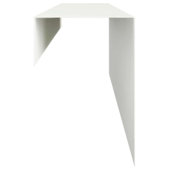 Garden Edging Profiles 10 pcs 100 x 10 x 15 cm Steel White 8012909 White