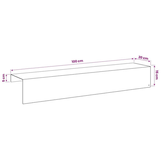 Garden Border Edging 2 Pcs 100 x 20 x 15 cm 8012988 Rusted