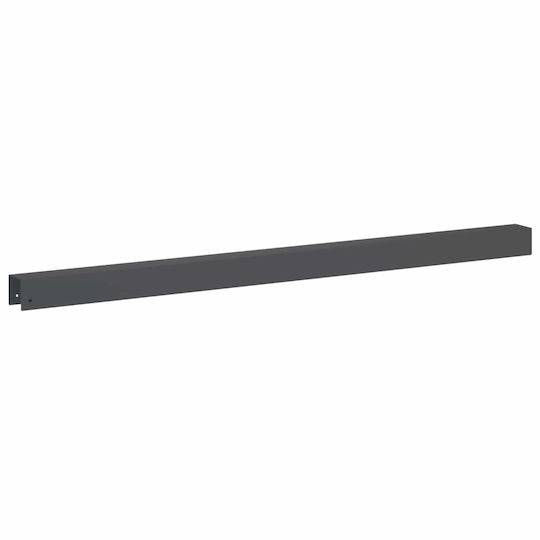 Garden Fence Cover Profiles 20 Pcs 100 x 5 x 5 cm Steel Anthracite 8012998 Anthracite