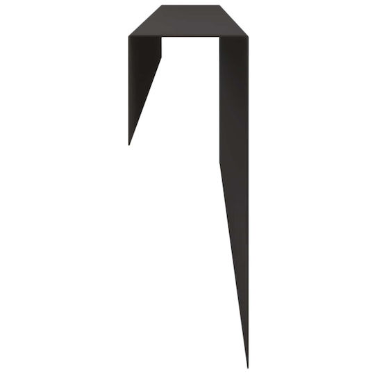 Garden Edging Profiles 10 Pcs 100 x 6 x 15 cm Steel Black 8012949 Black